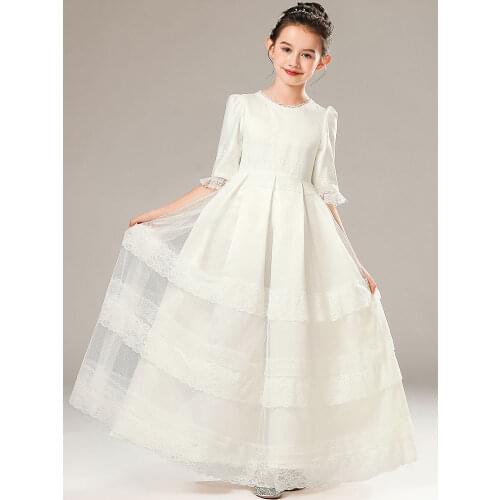 Girls' Birthday Dress evening dress flower girl dresses for weddings kids Autumn and winter long sleeve Princess dress