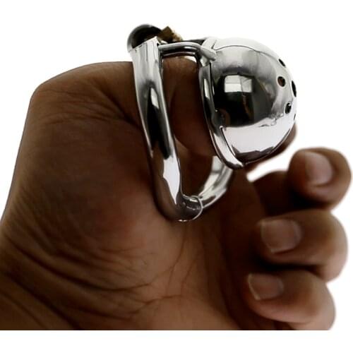 For Men Penis Lock Stainless Steel Cock Cage Penis Ring Chastity Device Belt Tool Restraint Sex Toys C116 3 Sizes Choose