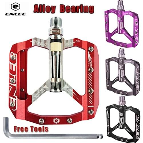 ENLEE Alloy MTB Road Bike Pedal Ultralight Steel Seal Bearings Anti-slip Bicycle Pedals For Mountain BMX Cycling Parts