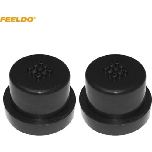 FEELDO 2Pcs Car LED Headlight Waterproof DustProof Cover Rubber 70mm-90mm Anti-Dust Sealing Headlamp Cover Cap #5596