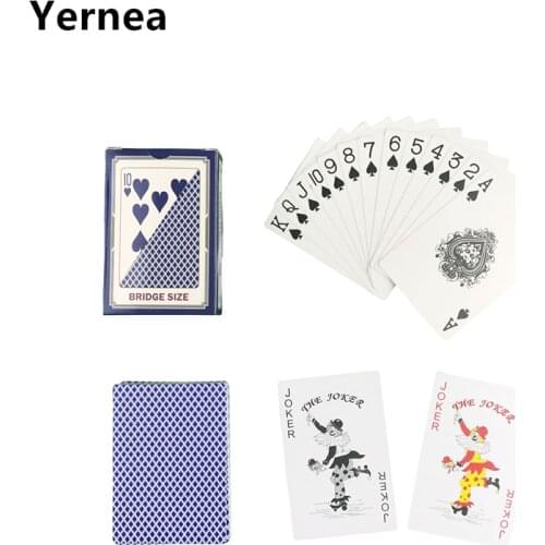 Hot New 1 Sets/Lot 2 Color For Red And Blue Baccarat Texas Hold'em PVC Poker Game Waterproof Plastic Playing Poker Cards Yernea