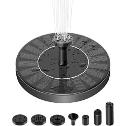 Mini solar circular fountain garden courtyard outdoor bird bathtub solar fountain floating water outdoor garden decoration