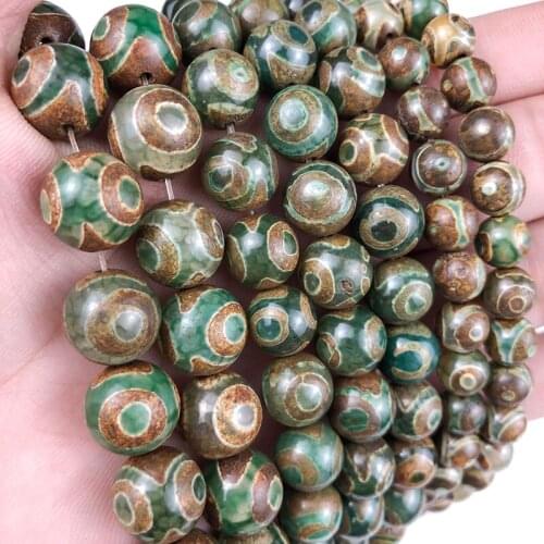 MKTREG China Natural Green eyes day Beads Stone 8/10/12MM Round Loose Beads for Jewelry Making Bracelet DIY Accessories 15inch