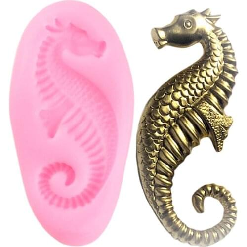 Sea Horse Silicone Mold Fondant DIY Sugarcraft Cake Decorating Tools Candy Chocolate Gumpaste Mould Jewelry Pendant Molds