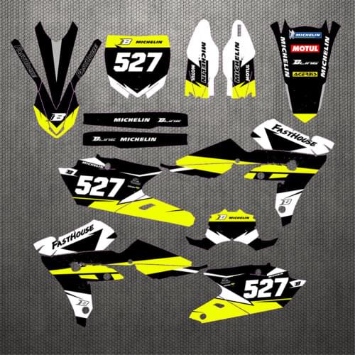 Free custom numbers names Motorcycle 3M Decals Stickers Graphics Kits For Yamaha WRF450 WR450F 2016 2017 2018 450 WRF 450