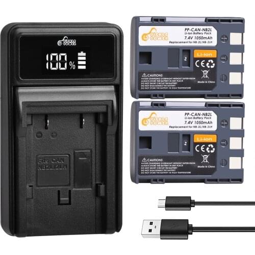 NB-2L NB-2LH NB2L Battery + LED Charger for Canon EOS 400D S80 S70 S50 S60 350D G7 G9