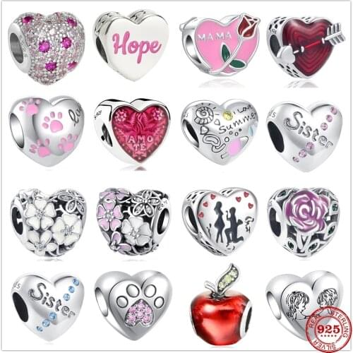 New Original 925 Silver Bracelets Accessories Charm Bead fit Pandora charms silver 925 beads Bracelet for women DIY Jewelry Gift