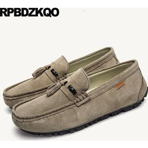 Shoes Spring Flats Solid 2018 New Summer Breathable Men Loafers Slip On Driving Smoking Slippers Moccasins Tassel Rubber Suede