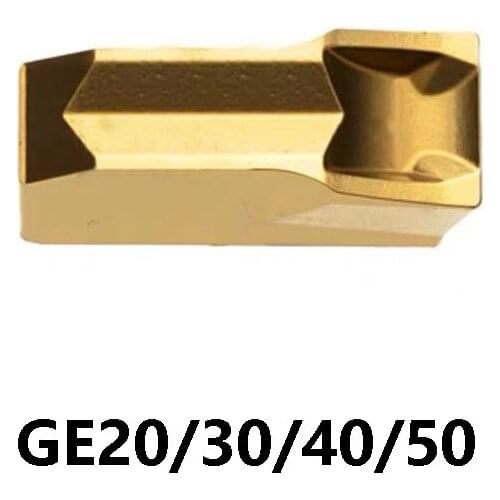 Original GE 20 30 40 50 GE20 GE30 GE40 GE50 GT40 T9125 GH730 Grooving Carbide Inserts Single Head Turning Tool 10pcs/box Lathe