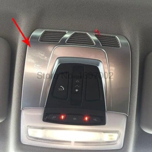 Fit For BMW 3 Series 2016 Chrome Inner Car Readling Light Lamp Hood Cover Trim Shade Frame Bezel Sticker Auto Accessories