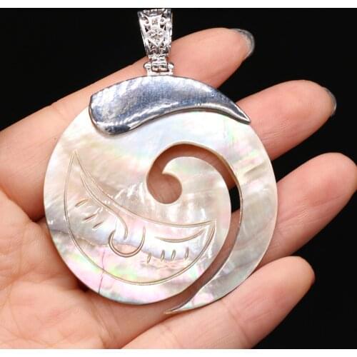 Natural Shell Pendant Round shape Mother of Pearl Exquisite charms For jewelry making DIY Necklace earring accessories