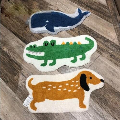 Bedding Room Door Entrance Mat Animal Bath Rug Non-Slip Mat Toilet Door Mat Entrance Door Absorbent Mat Anti-slip Door Mat
