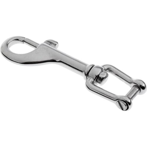 Swivel Carabiner Hooks Keychains Lobster Claw Clasps In Stainless Steel - 8.5 x 2.3 cm