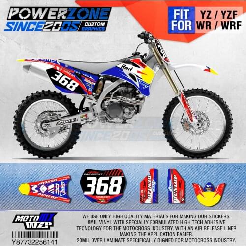 PowerZone Customized Team Graphics Backgrounds Decals 3M Custom Stickers For YAMAHA YZF250 450 06-09 WR250F/450F 07-13 07-11 141