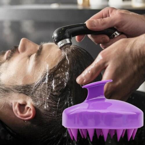 Scalp Massage Brush Plum Shape Smoothing Hair Silicone Bath Spa Slimming Massage Brush for Bathroom New