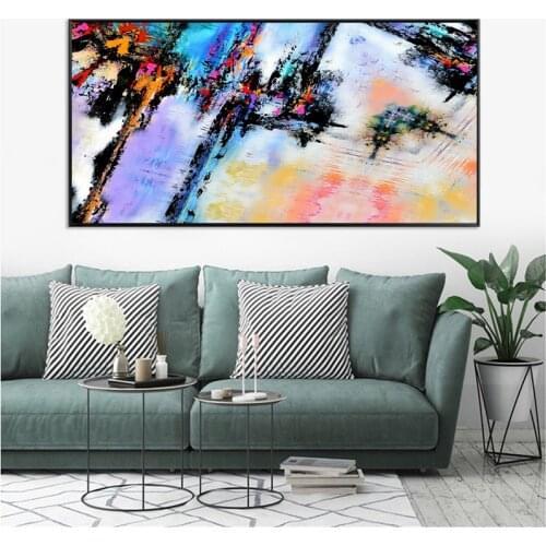 Nordic Colorful Graffiti Wall Art Canvas Painting Wall Pictures For Living Room Poster Decor Street Graffiti Art Home Decor