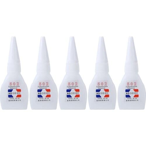 1pcs/5pcs 502 Super Glue Strong Adhesive Liquid Cyanoacrylate Glue Bonding Fast Repair Quick Dry For DIY Craft Working