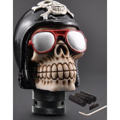 Universal Car Skull Head Car Gear Shifter Knob Skull Shifter Lever Fit For Manual Transmission