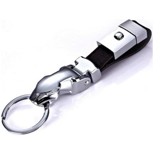 Universal wonderful keychain as leopard head brand design key ring