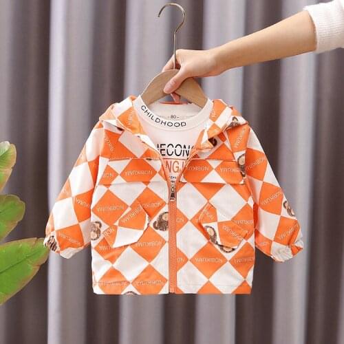 2021 Children Coats Girls Clothes Cartoon Patchwork Boys Top Outwear Coats Toddler Kids Sport Jacket Outwear Baseball Windproof