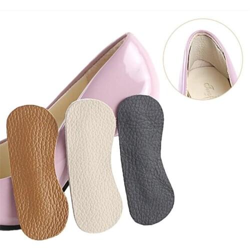1Pair Women Shoes Inserts Lady High Heel Liner Cow Leather Insole Adhesive Soft Pads Cushion Shoes Accessories