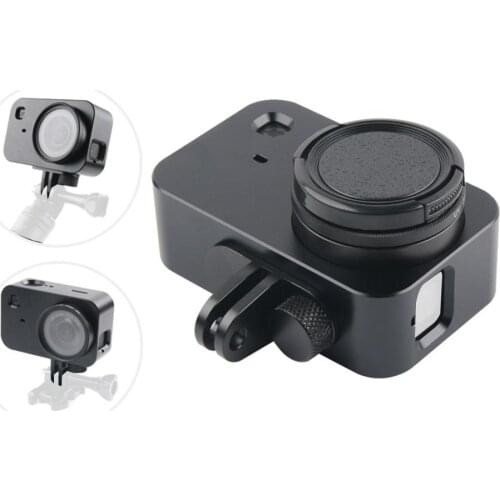 BGNING Camera Protection Frame Housing Case Protector + Lens Cover Aluminum Alloy Black for Mijia for 4K Action Camera
