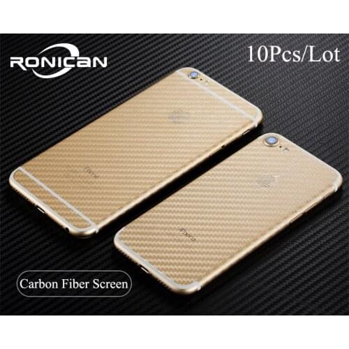 10Pcs 3D Carbon Fiber Back Film For iPhone 6 6s 7 8 Plus Transparent Anti-Fingerprint Screen Protector iphone X XR XS 11Pro Max