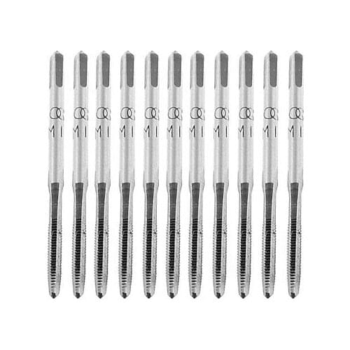 10 Pcs Square Head Sliver Tone HSS M1.7 Straight Flutes Hand Taps