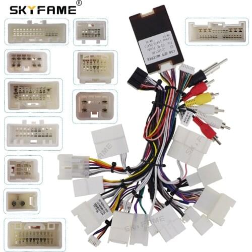 SKYFAME 16Pin Car stereo Wire Harness canbus decoder For Lexus GX470 Power cable with canbus box