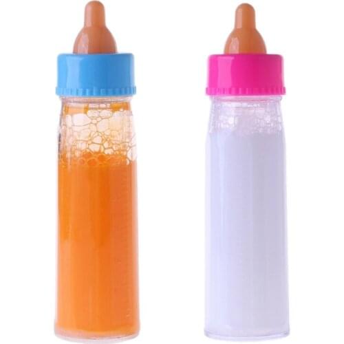 2021 New Baby Dolls Feeding Bottle Magic Bottle Set Disappearing Milk Pretend Play Toy