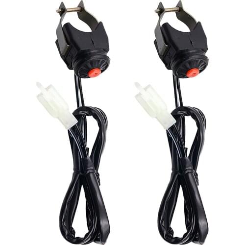 2X Handlebar Switch On Off Switch Universal Waterproof Handlebar Headlight Switch Fog Spot light On Off Switch FOR Motorbikes