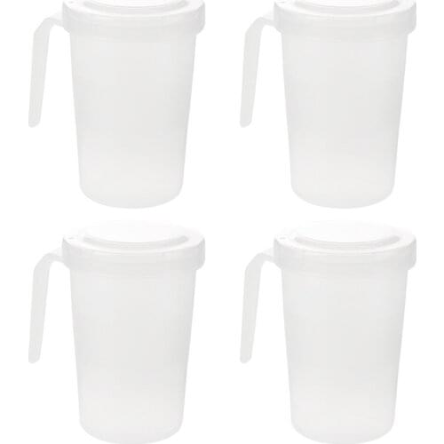 4 Pcs Cups Storage Containers Storage Glasses (Transparent)