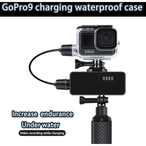5200mAh For GoPro Hero 9 Black Waterproof Power Bank Battery Charger Waterproof Case Camera Gopro Charging Frame/Bo