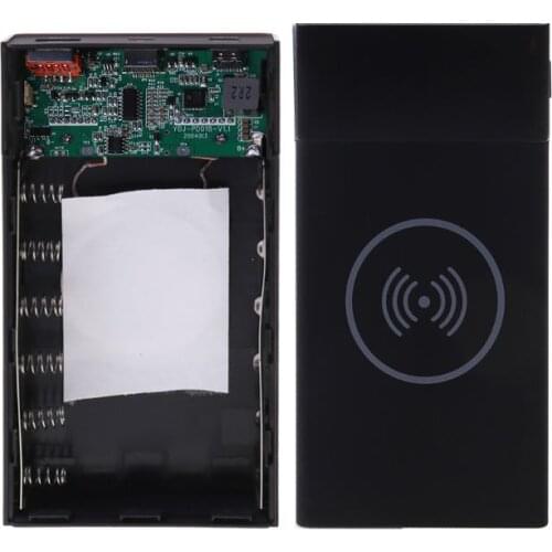 6x 18650 Battery DIY Qi Wireless Charger QC3.0 USB Type C PD Fast Charge Power Bank Box Case for Mobile Phone Tablet