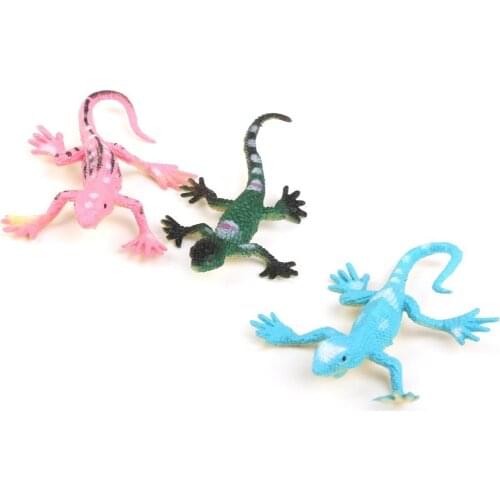 ABWE Best Sale Gecko small plastic lizard Simulation reality decoration Childrens toys 12 pcs