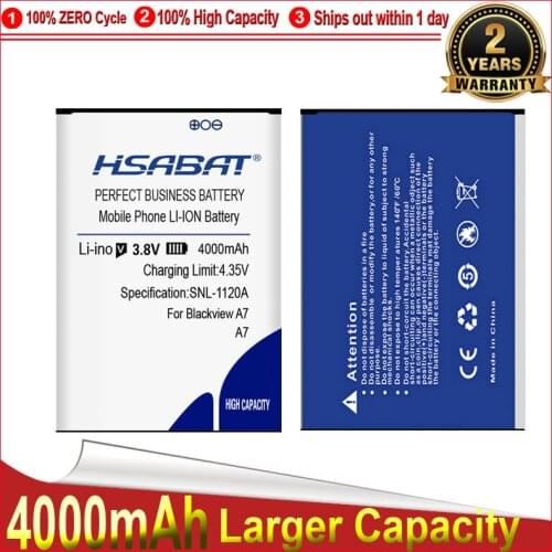 HSABAT 0 Cycle 4000mAh Battery For Blackview A7 A7 Pro High Quality Batteries