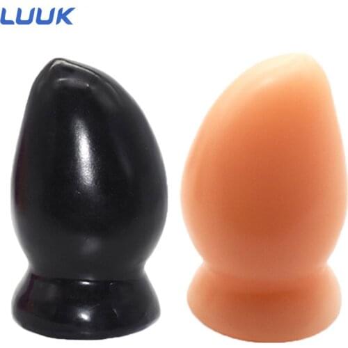LUUK Mango Shape Anal Plug Masturbator Intimate Toys Butt Plug Smooth Soft Anal Dildo For Women Vagina With Suction Cup Sex Toys