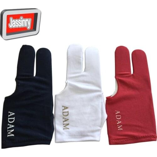 Free shipping 6pcs Adam Billiards Gloves white black red Pool three fingers gloves Billiards accessories high quality