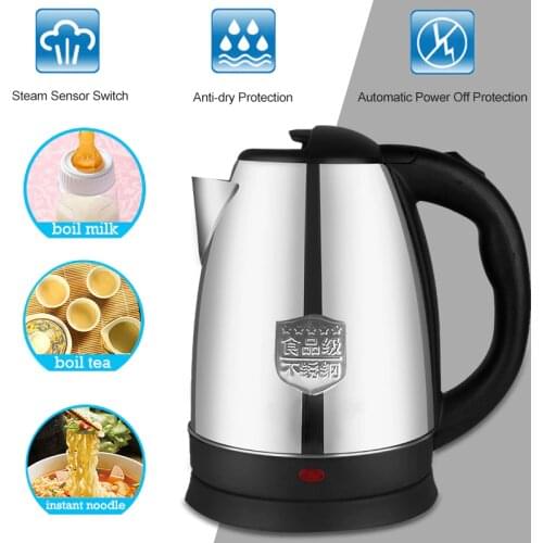 Water Kettle Electric Boiling Pot Electric Kettle 2L Stainless Steel Practical Portable Keep Warm Home Travel Boiler Appliances