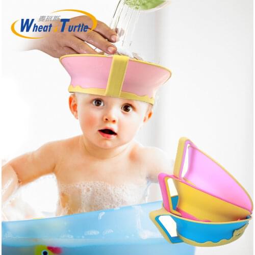 Baby Kids Bath Cap Visor Hat Adjustable Shower Shampoo Protect Eye Ears Hair Wash Shield Waterproof Splashguard for Children In