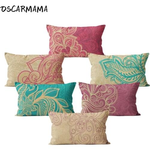 Elegant Bohemian Teal Yellow Nordic Ramadan Sofa Cushion Cover Set Zipper Rectangle Funda Cojin 3050 Home Living Room Decoration