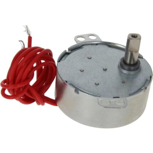 Fielect 1pcs Synchronous Motor Speed 0.8-1/5-6/2.5-3RMP Power 4W Voltage 220/24V CW/CCW Steering Metal Plastic Material Motors