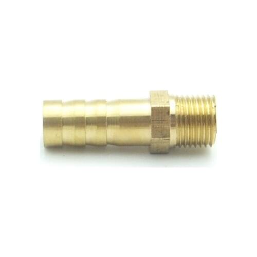 8mm OD Hose Barb x M10x1 Metric Male Thread Brass Barbed Pipe Fitting Coupler Connector Adapter Splicer For Fuel Gas Water