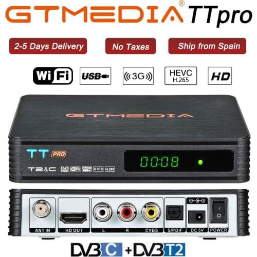 GTMEDIA TT Pro Digital Receiver Decoder DVB-T2/T Tv Tuner Support YouTube and FULL HD 1080P Full speed USB 3G dongle TV BOX