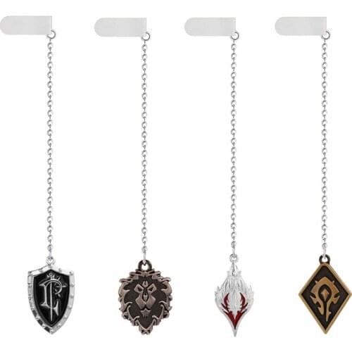 Game The Alliance Horde Bookmarks Marque Page Creative Pendant Book Mark Stationery Gift Students Supplies Jewelry