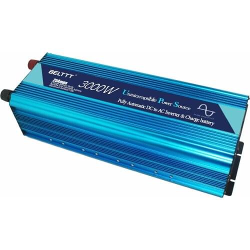Free shiping 3000W Pure Sine Wave Inverter with charger DC12V to AC220V 50HZ made in China Tawan Model