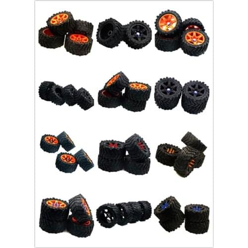 Wheel Tyre Assembly Set Tire Size: 220MM*105MM with Wheel Nut Cap (4PCS) Fit for 1/5 Traxxas MAX-X TRX X-Maxx XMAXX Truck