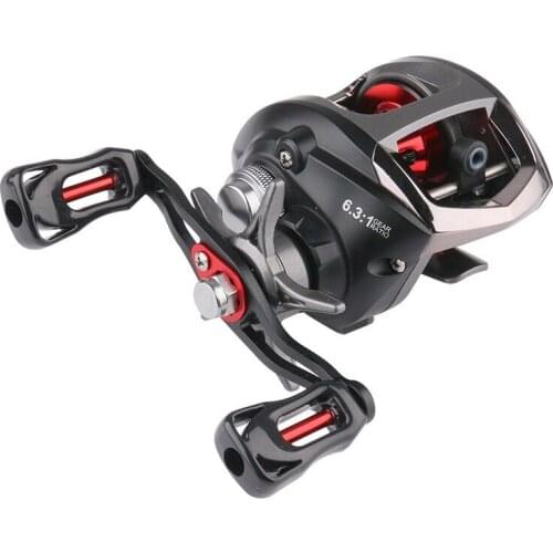 Metal Spool Baitcasting Fishing Reel 10kg Max Drag 6.3:1 High Speed Gear Ratio Saltwater Freshwater Fishing Wheel Fishing Reels
