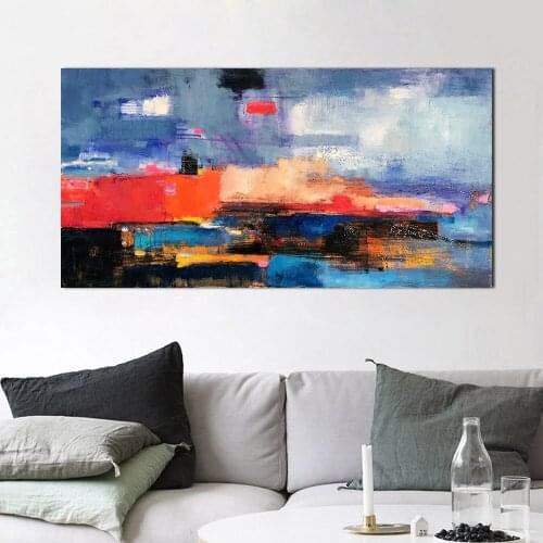 MUTU Home Painting Wall Art Abstract Oil Painting Canvas Print Wall Pictures for Living Room Badroom Posters and Prints No Frame
