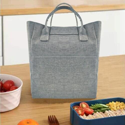 Newest Arrival Lunch Bag Solid Color Large Capacity Lunch Box Thermal Bag Handbag for Kids Adults